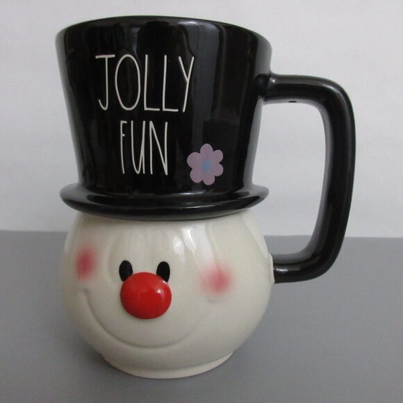 Rae Dunn Frosty The Snowman Figural Christmas Jumbo Coffee Mug Ceramic EUC - Picture 5 of 8
